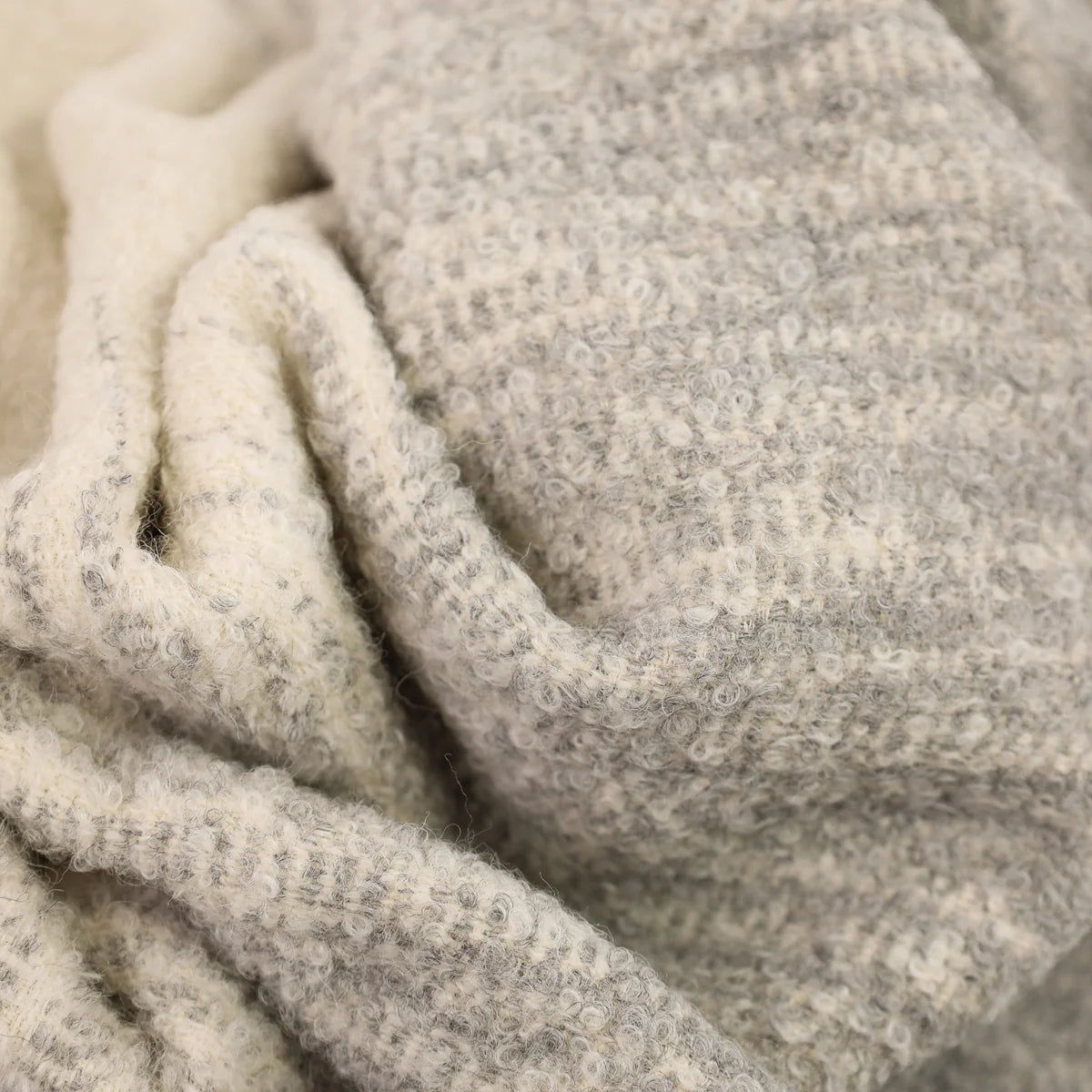 Vasarely Throw White & Charcoal - 1010 on Orange