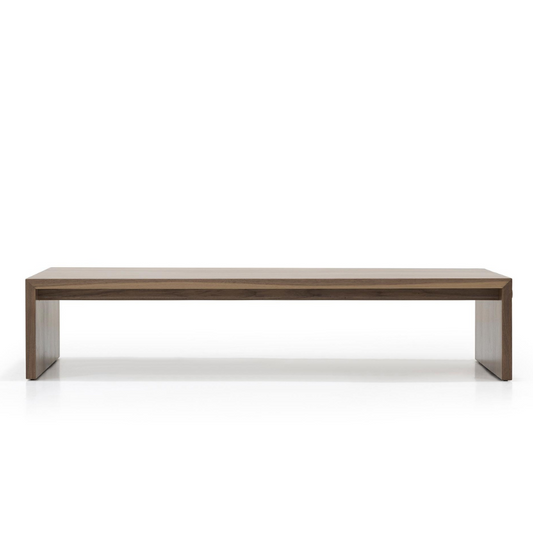 Wooden bench on a white background