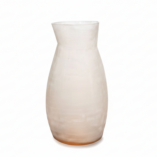 White ceramic vase on a white background