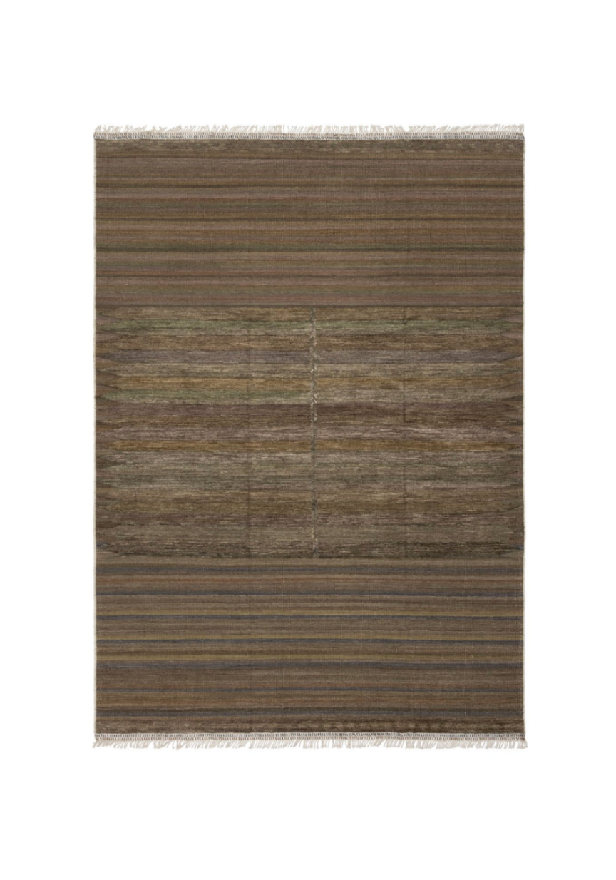 Nomad Collection Rug with Kilim and Moroccan Pile - 10'2 x 14'1