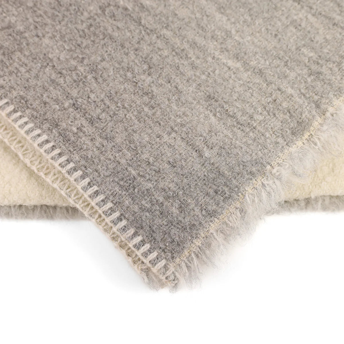 Vasarely Throw White & Charcoal - 1010 on Orange