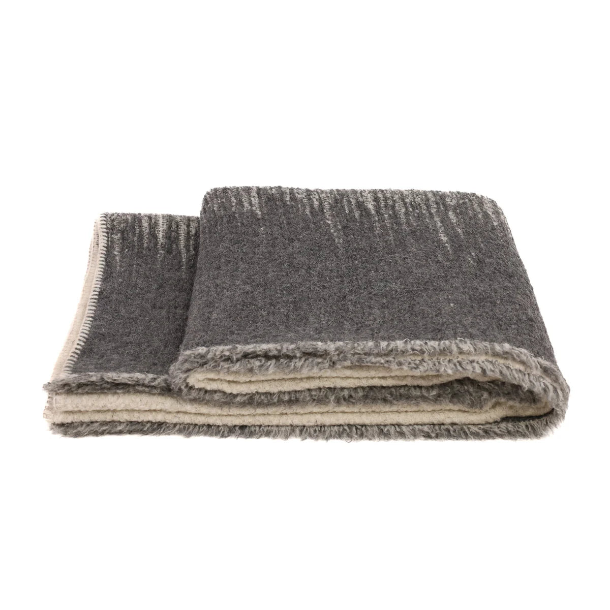 Vasarely Throw White & Charcoal - 1010 on Orange