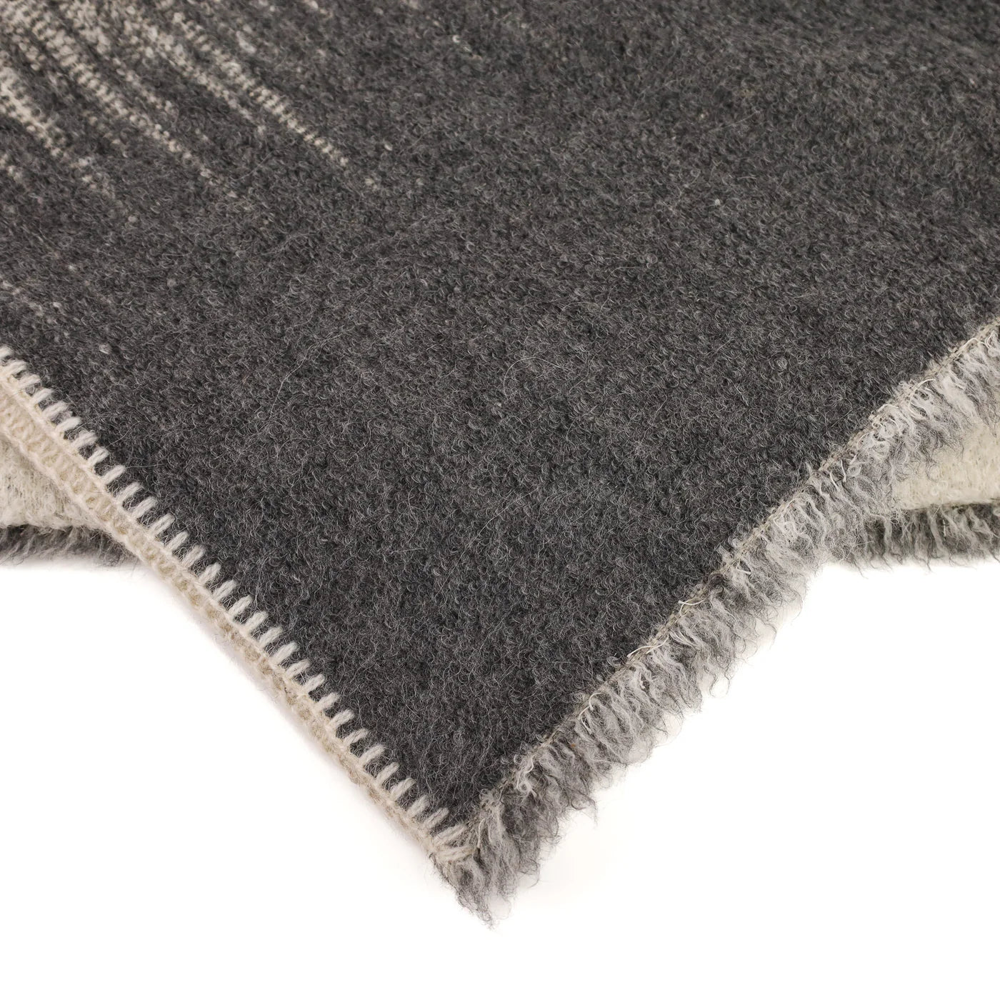 Vasarely Throw White & Charcoal - 1010 on Orange